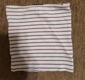 Striped White and Blue Fabric